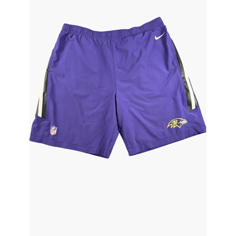 Nike NFL Baltimore Ravens Onfield Apparel Purple Training Shorts Mens XXL